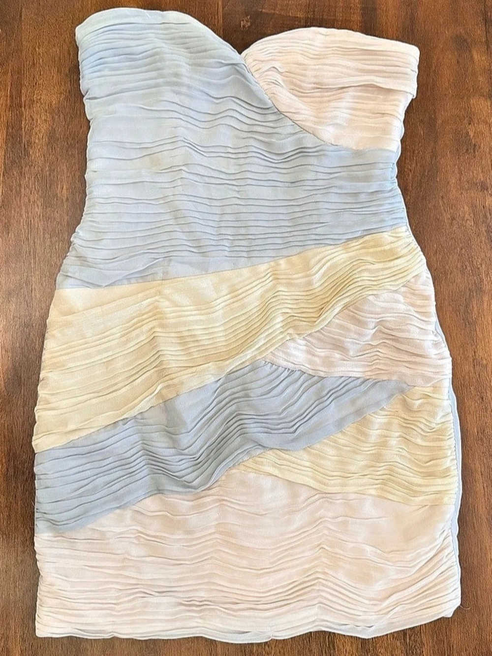 Miss Sixty M60 Y2K Abstract Mini Dress Ruched Cocktail Pink & Blue Size 10